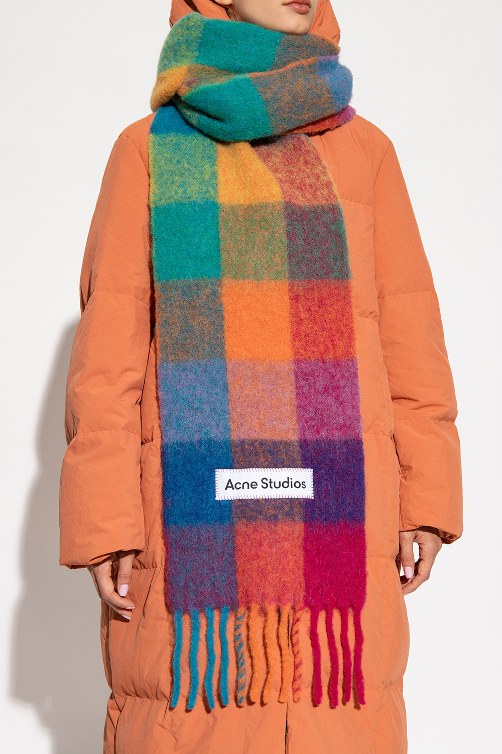 Multicolour Checked scarf Acne Studios - Vitkac Canada